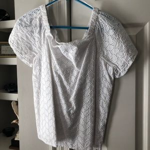 White Off Shoulder Shirt